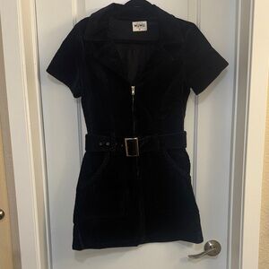 Show Me Your Mumu Black Belted Corduroy Dress